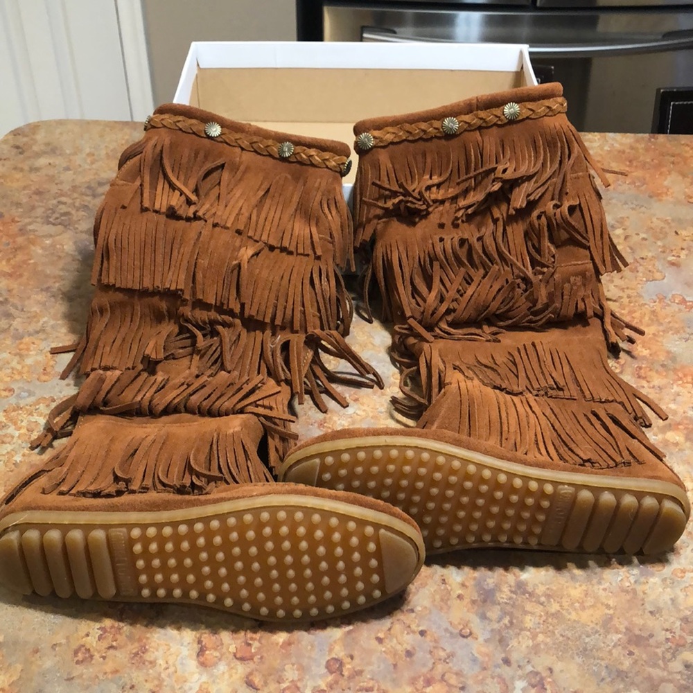 Minnetonka suede boots